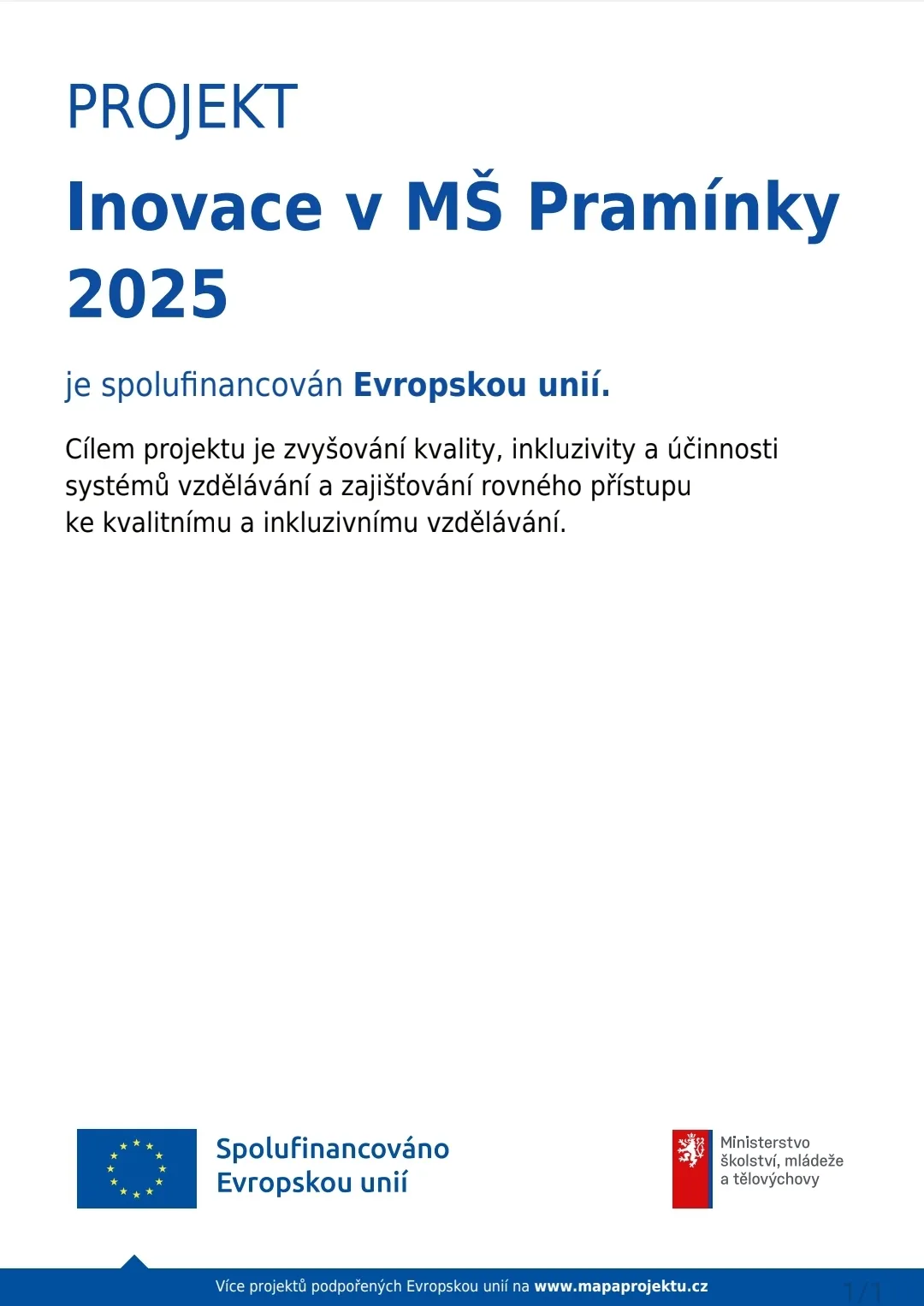Projekt Inovace